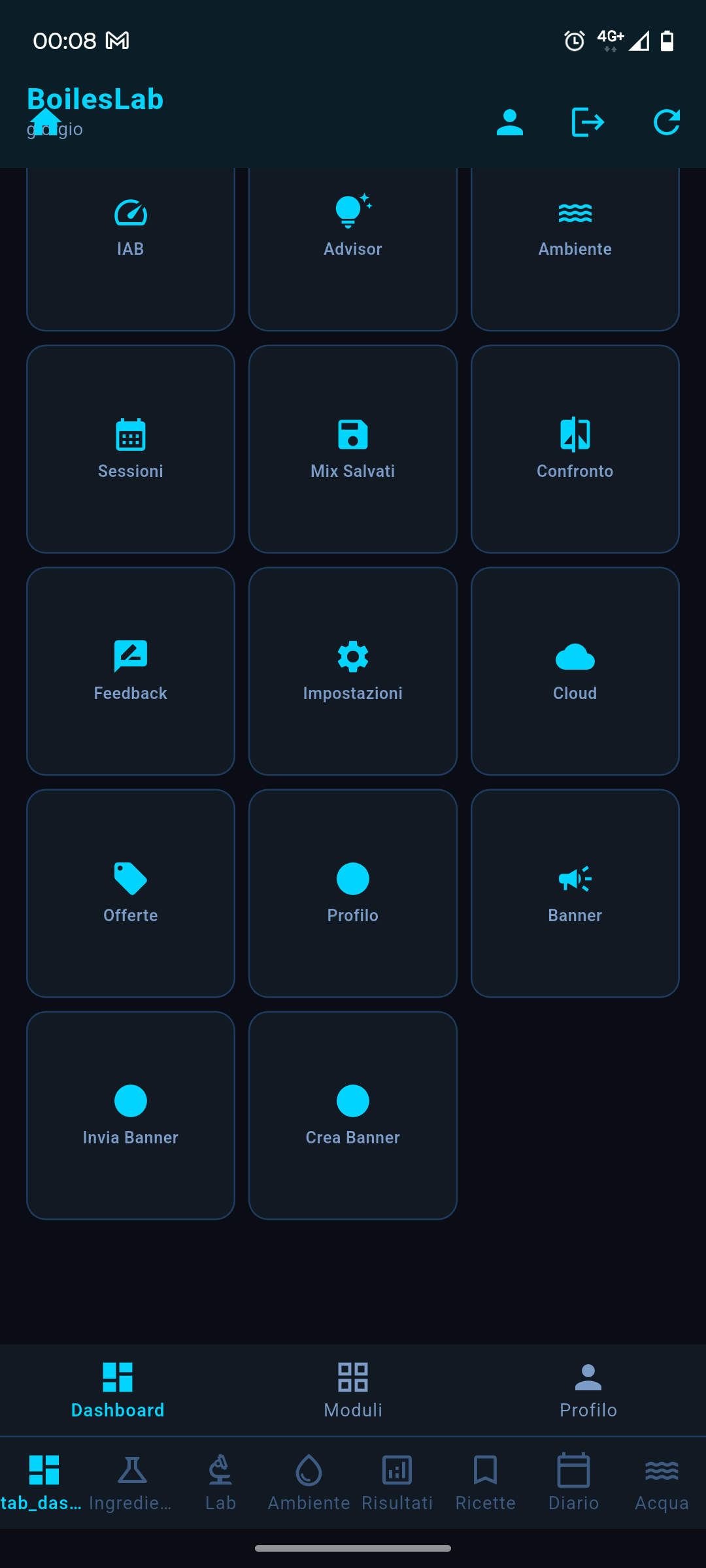 BoilesLab — Griglia moduli